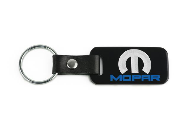 "MOPAR" Black Key Chain with Colored Lettering